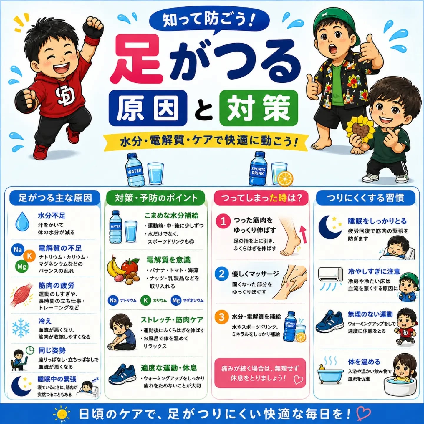 「足がつる」「こむら返り」について

時々こんな投稿も行っていきます(^^)是非参考にしてください😊