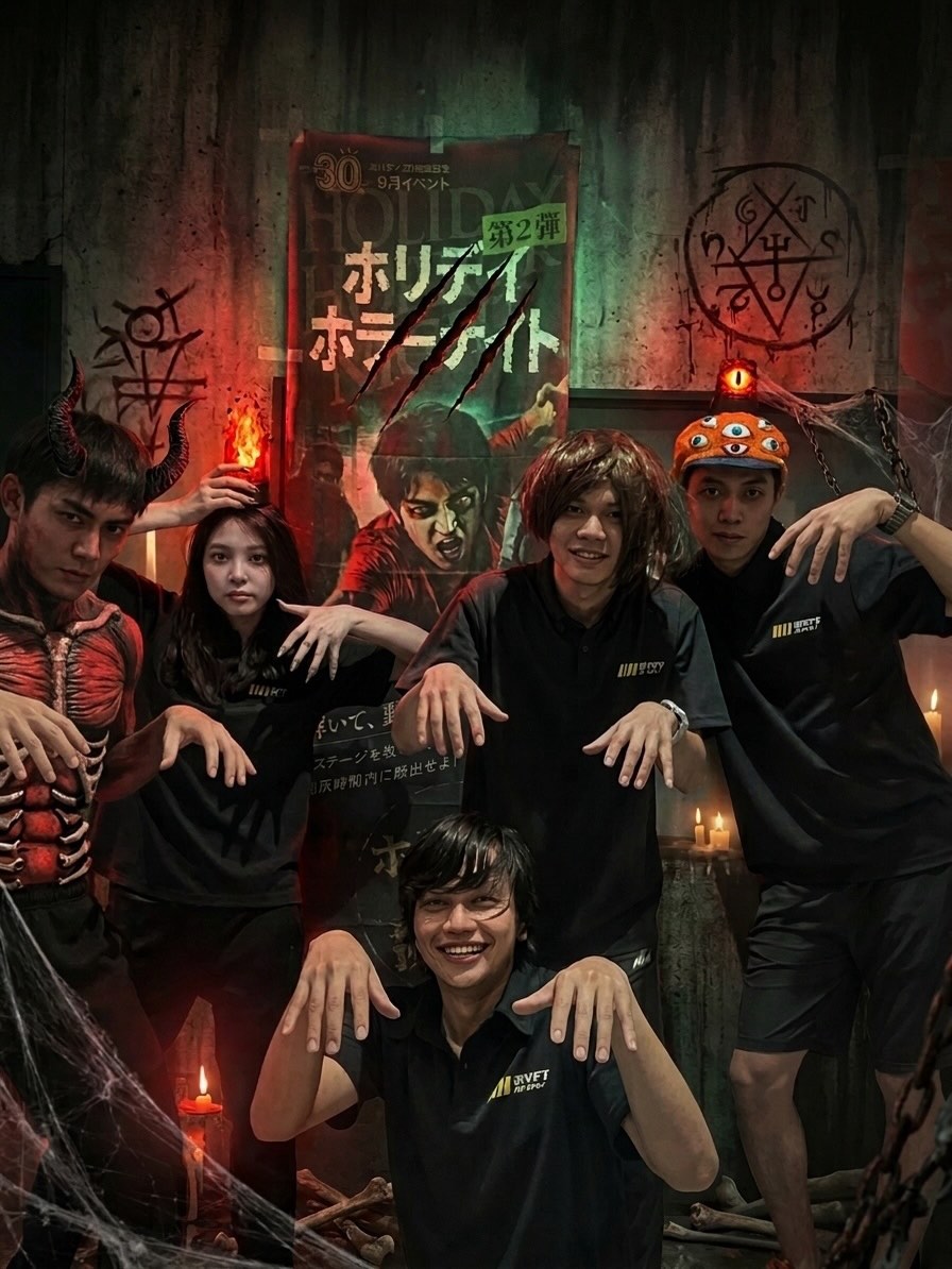 👻ホラーナイト第2弾👻
今年は27組(計54名)の方にご参加いただきました！
ありがとうございます😊

結果は、、、
5組脱出成功💨(達成率18.5%)

時間オーバーでも最後まで粘った組。
